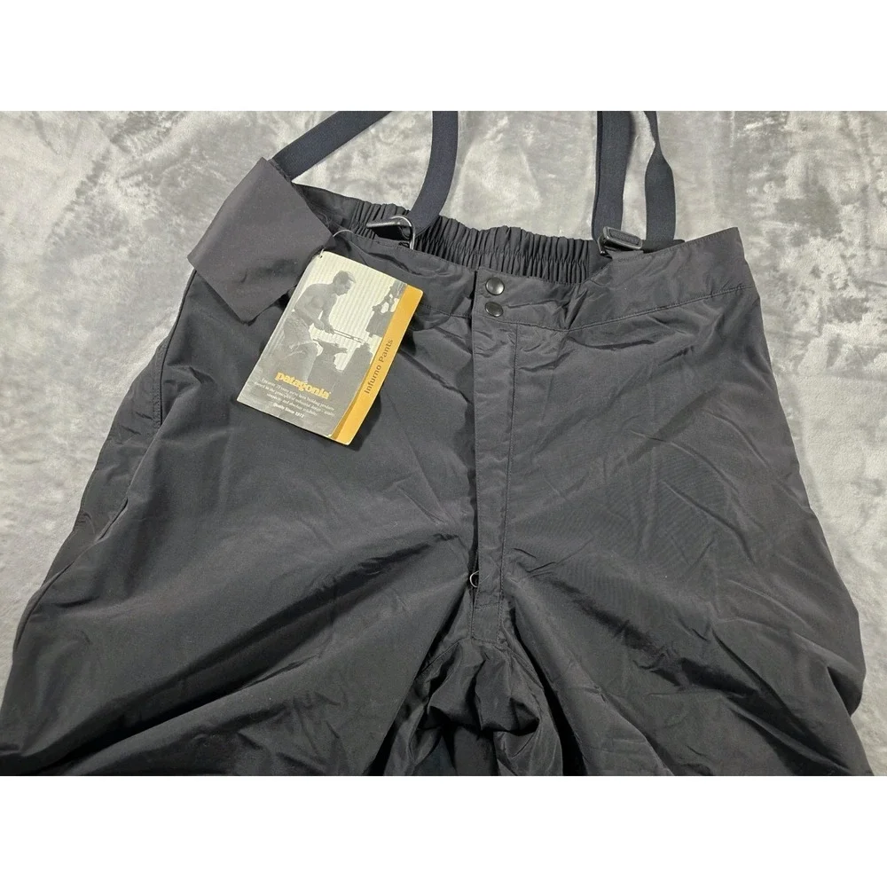 NWT Vtg Patagonia Infurno Deep Pile Fleece Lined Snow Pants‎ Mens 36 Black